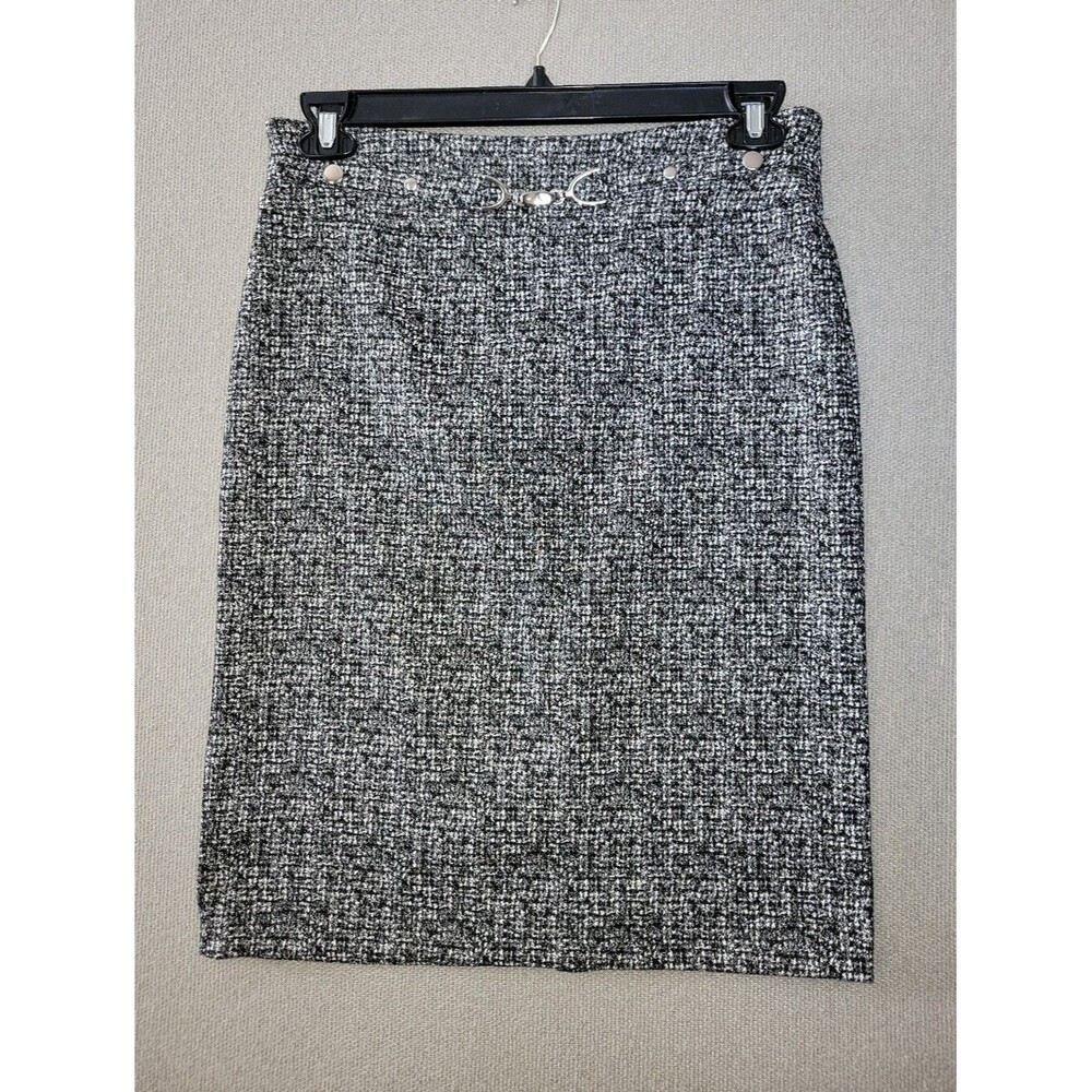 Soho Apparel Size Medium Black & White Tweed Pencil Skirt